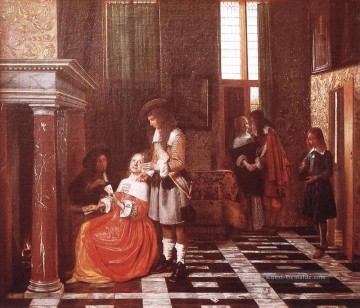 Rembrandt van Rijn Werke - Das Card Players Genre Pieter de Hooch